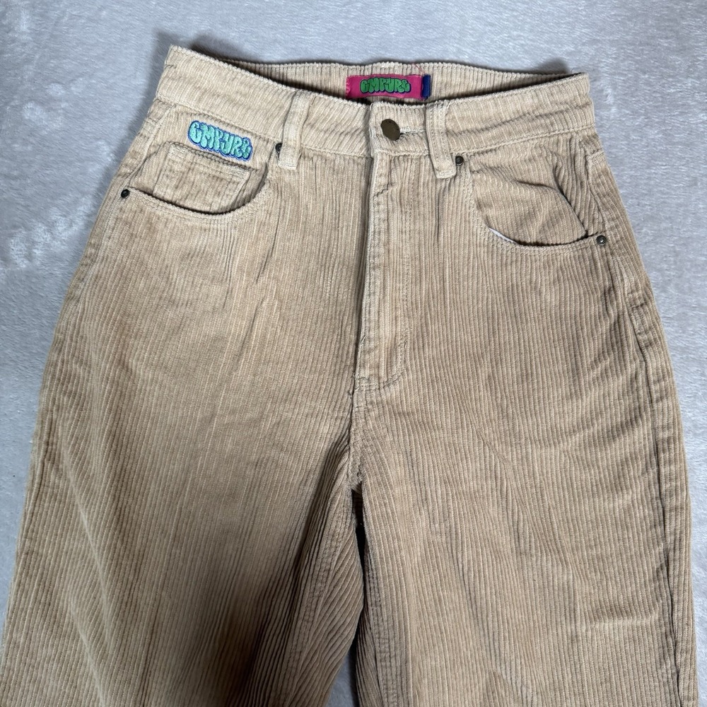 Empyre Corduroy Pants Tan Beige Relaxed Straight Leg Baggy Skate Y2K Women 0 - Picture 3 of 8